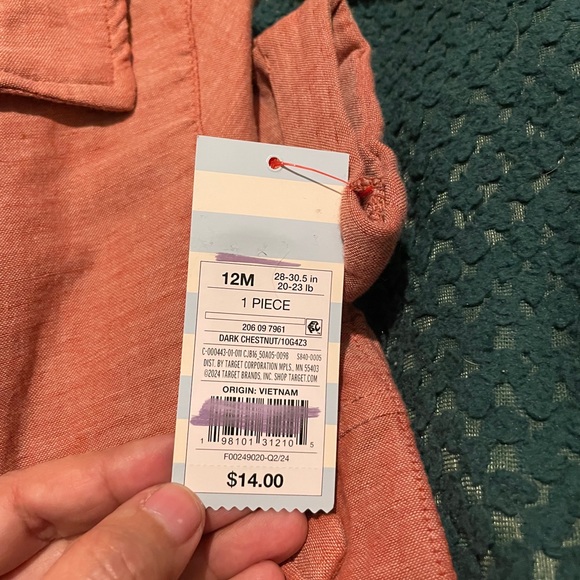 Cat &Jack Baby 12 month boys dark chestnut One Piecee - Picture 4 of 5